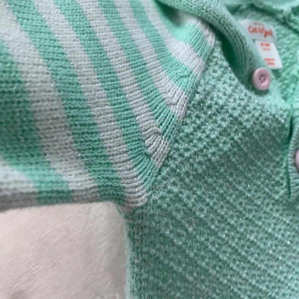 🦄 Cat & Jack 0-3M Mint Green Unicorn Romper EUC - Picture 9 of 11